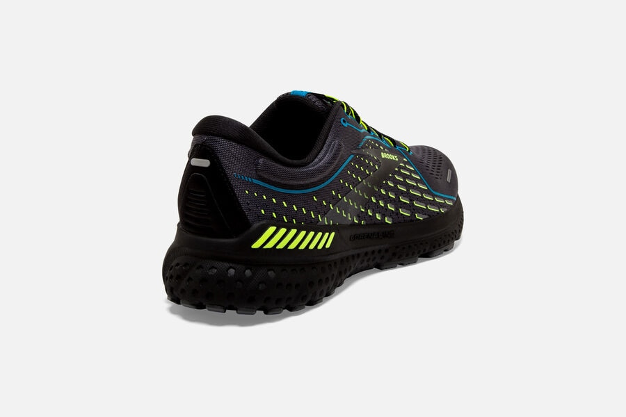 Brooks Adrenaline Gts 21 Road Löparskor Herr - Svarta/Blå - 6294-OYQGU